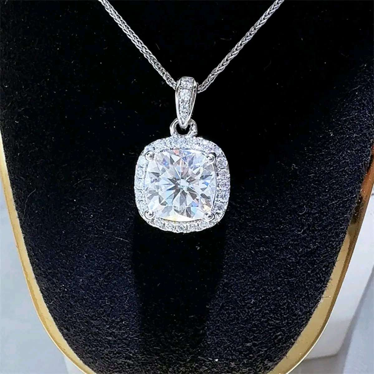 5 Carat Moissanite 925 Sterling Silver Necklace