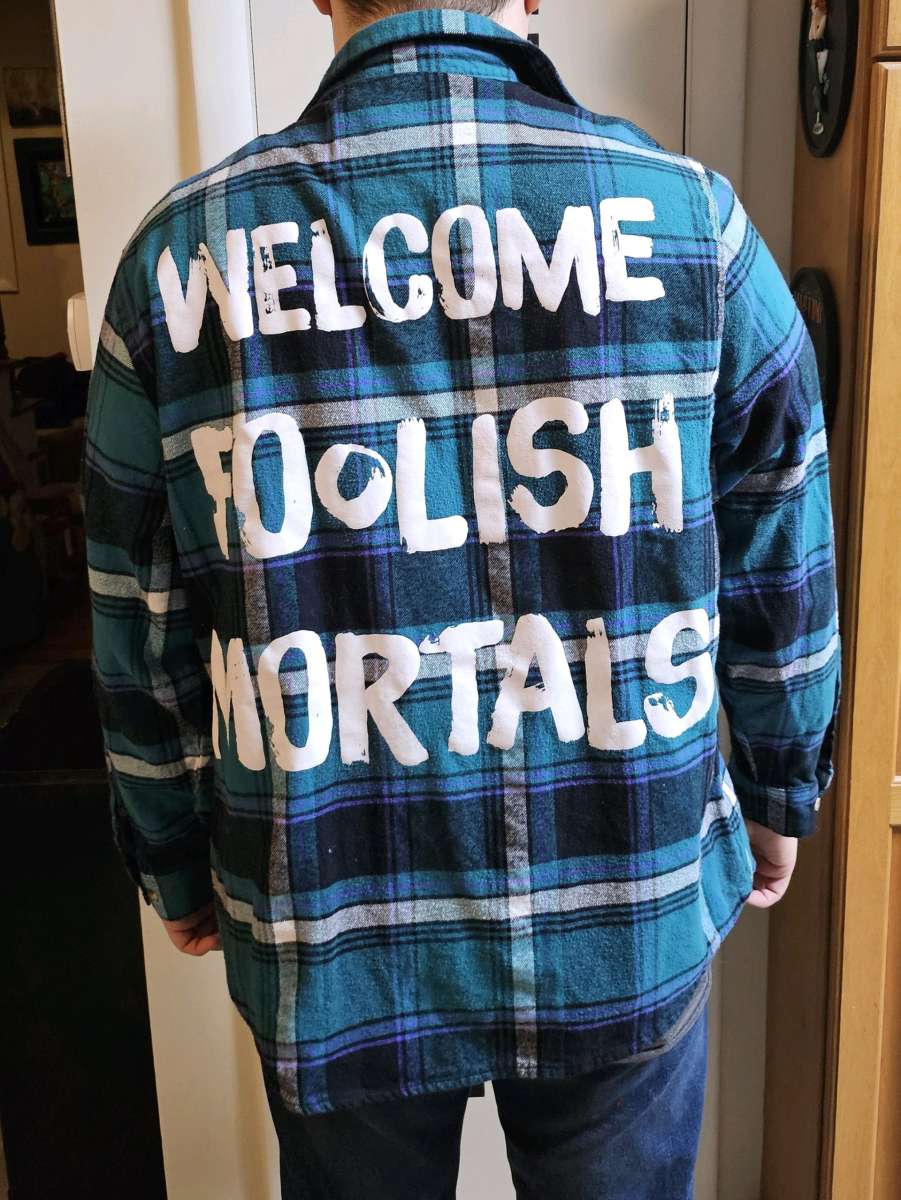 Cakeworthy Disney Haunted Mansion Black Watch Plaid Flannel