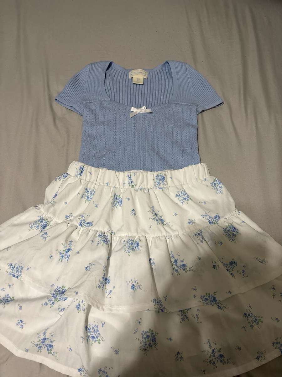 Blue and White Floral Set
