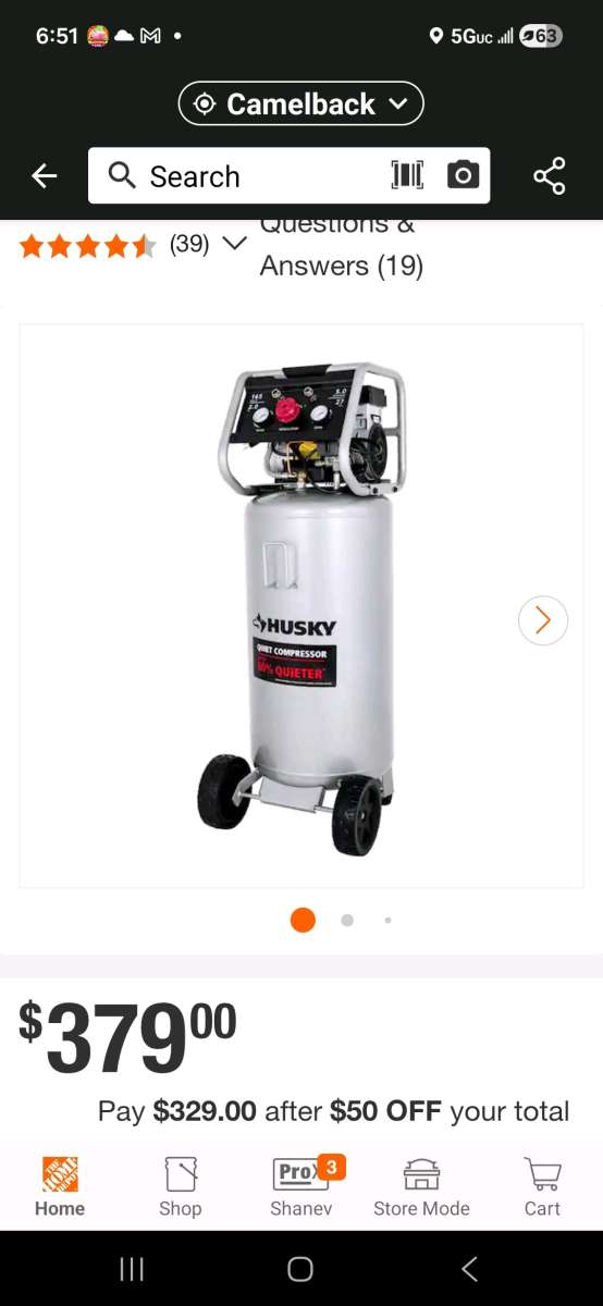 27 Gallon HUSKY Compressor