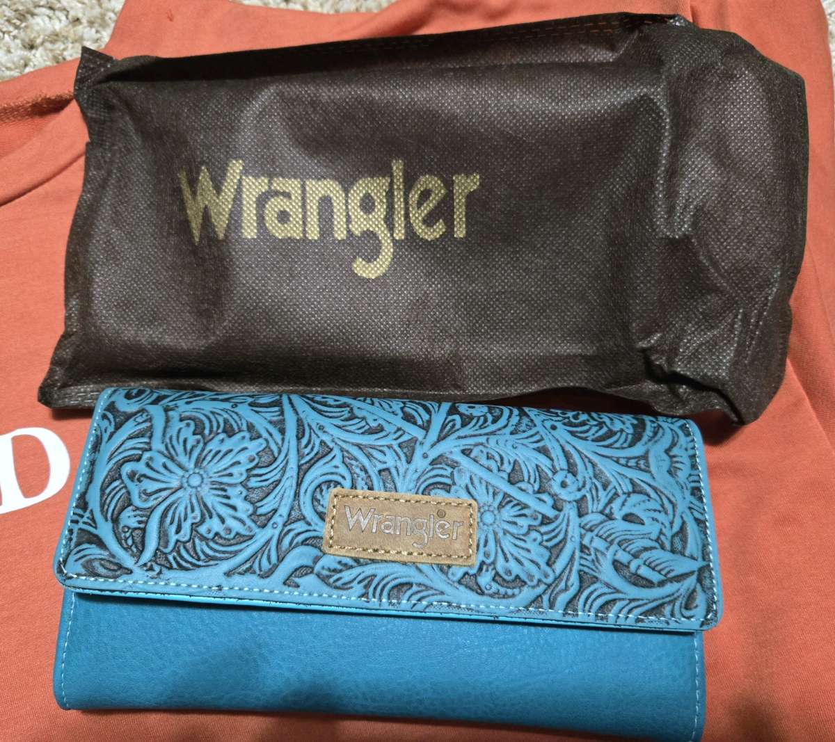 Wrangler Turquoise Floral Wallet Wristlet