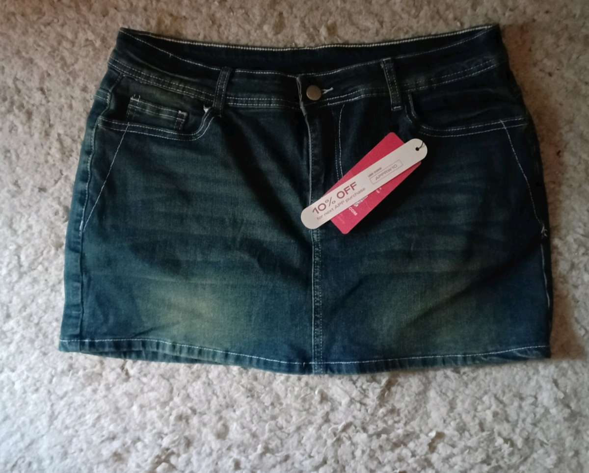 Dark DENIM mini shirt XL