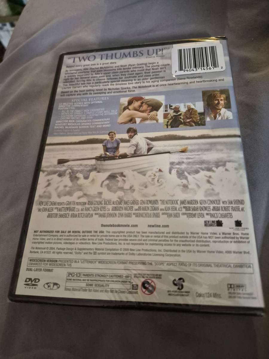 BRAND NEW SEALED Nicholas Sparks The Notebook DVD