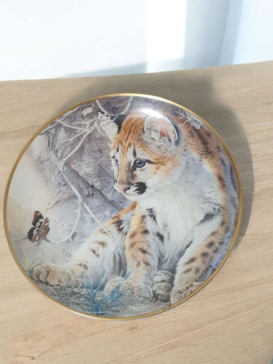 Franklin Mint First Encounter Glen Loates Tiger Porcelain Co