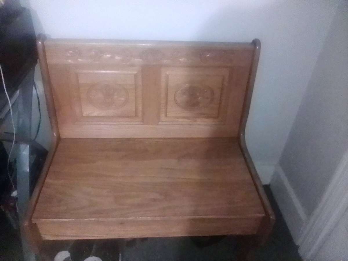 Antique Engraved Bench