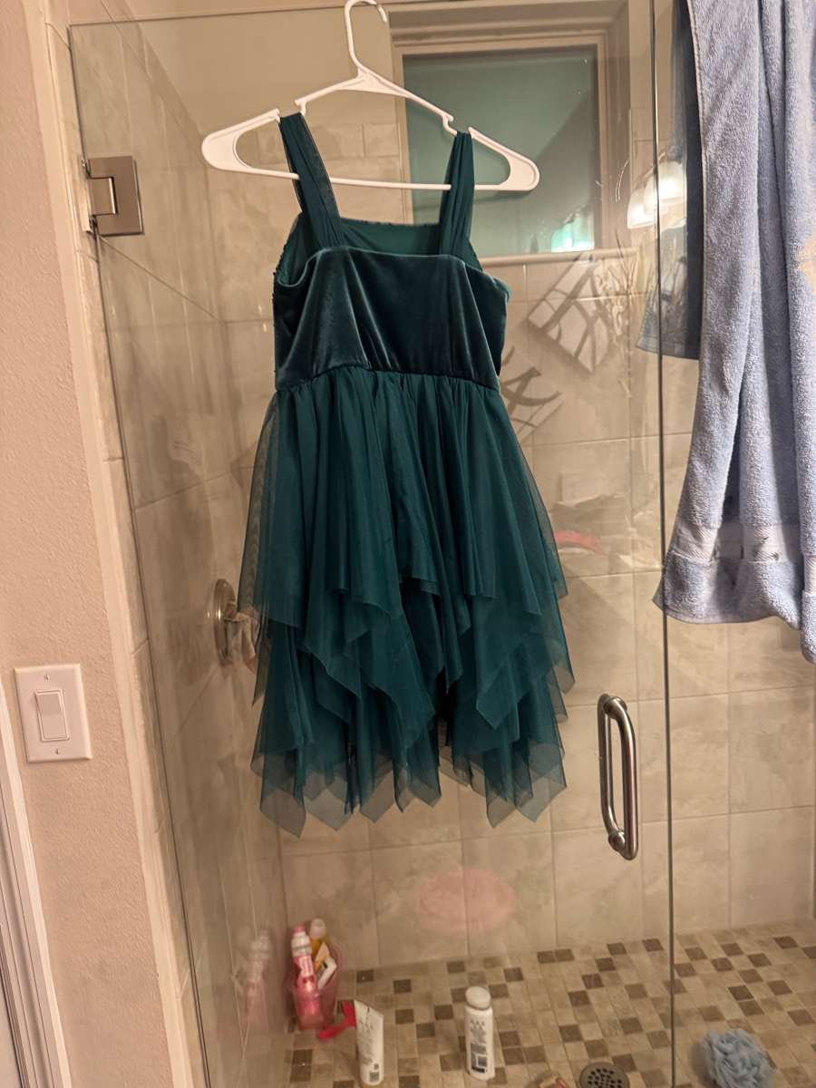 Green sequin dress