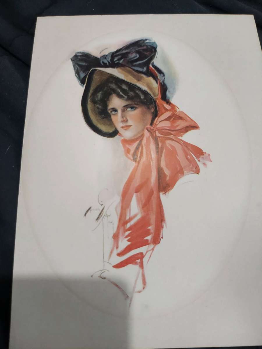 Antique Ornate Baroq Wood Frame w1900sHarrison Fischer Print