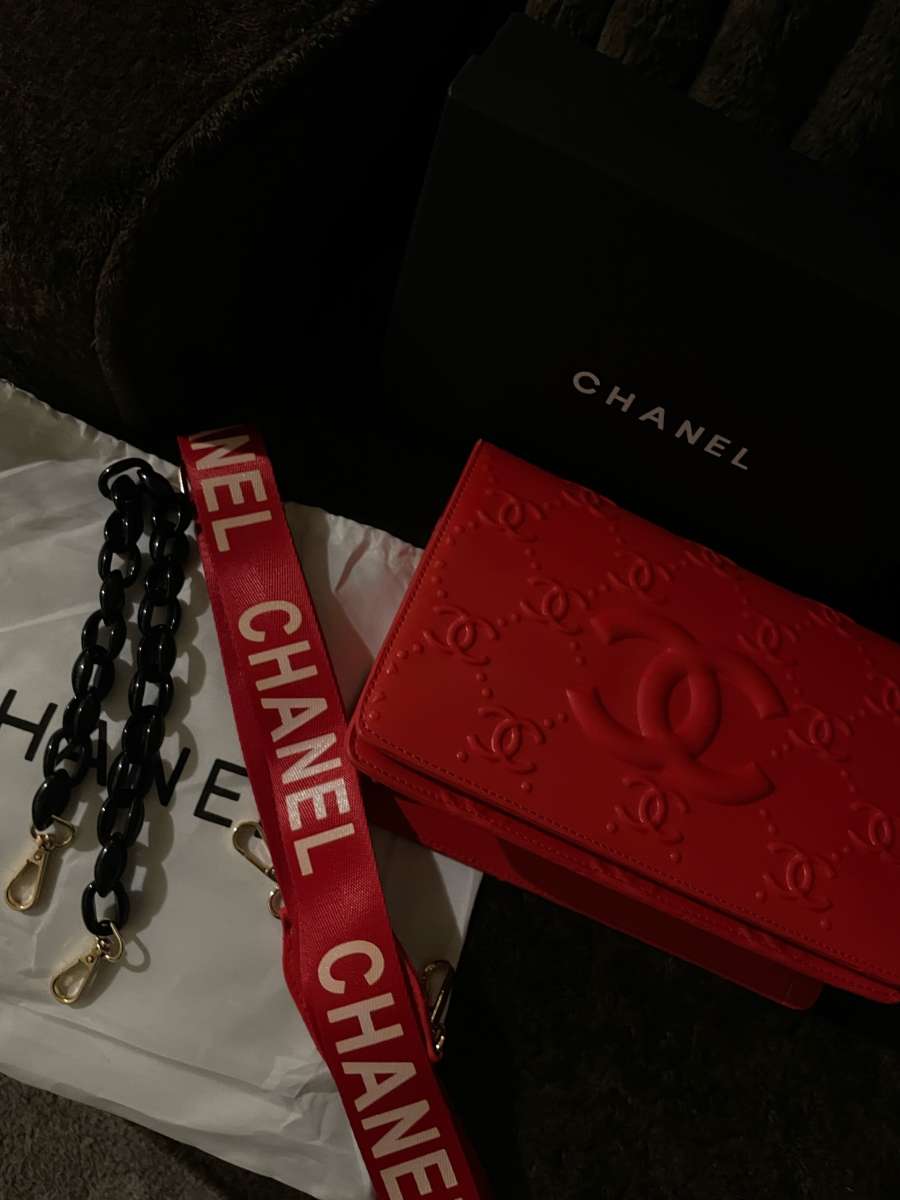 red Chanel purse