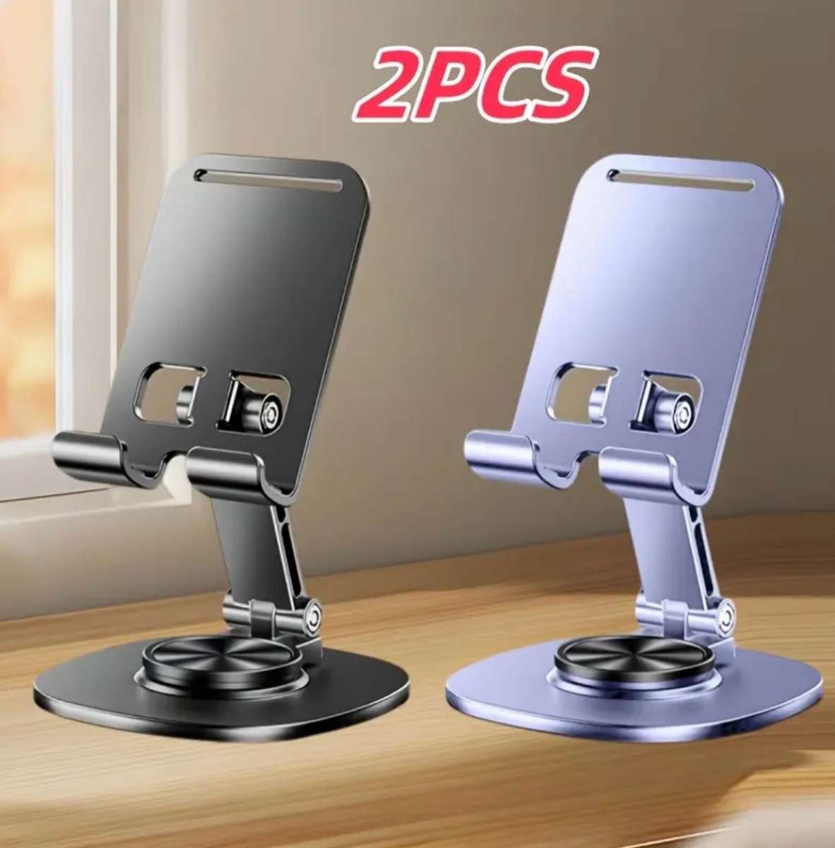 2pcs Folding Phone Stand AllMetal Phone  Tablet Stand 360Deg