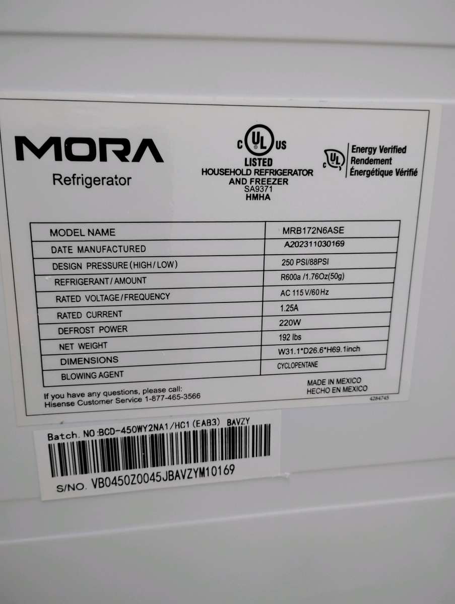 2025 Hisense Mora bottom freezer refrigerator