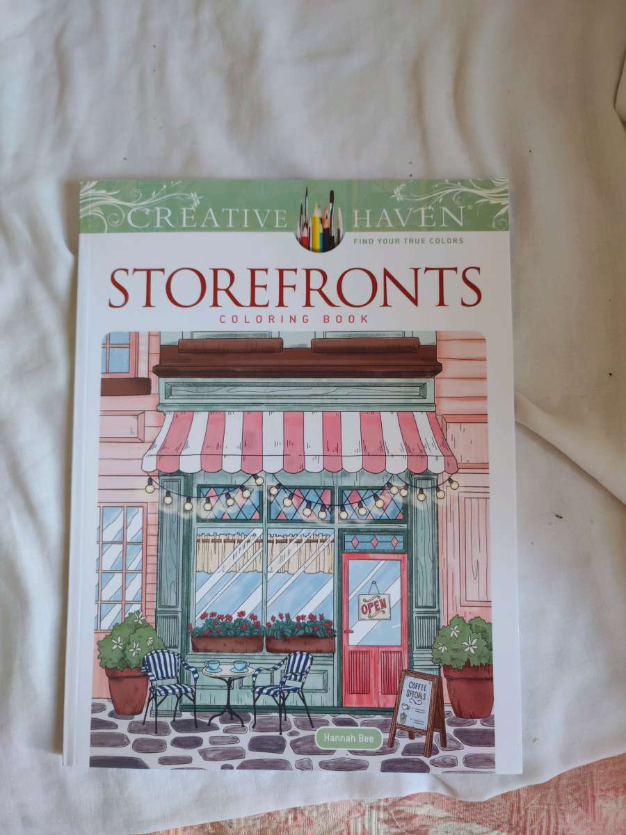 Creative Haven Storefronts coloring book