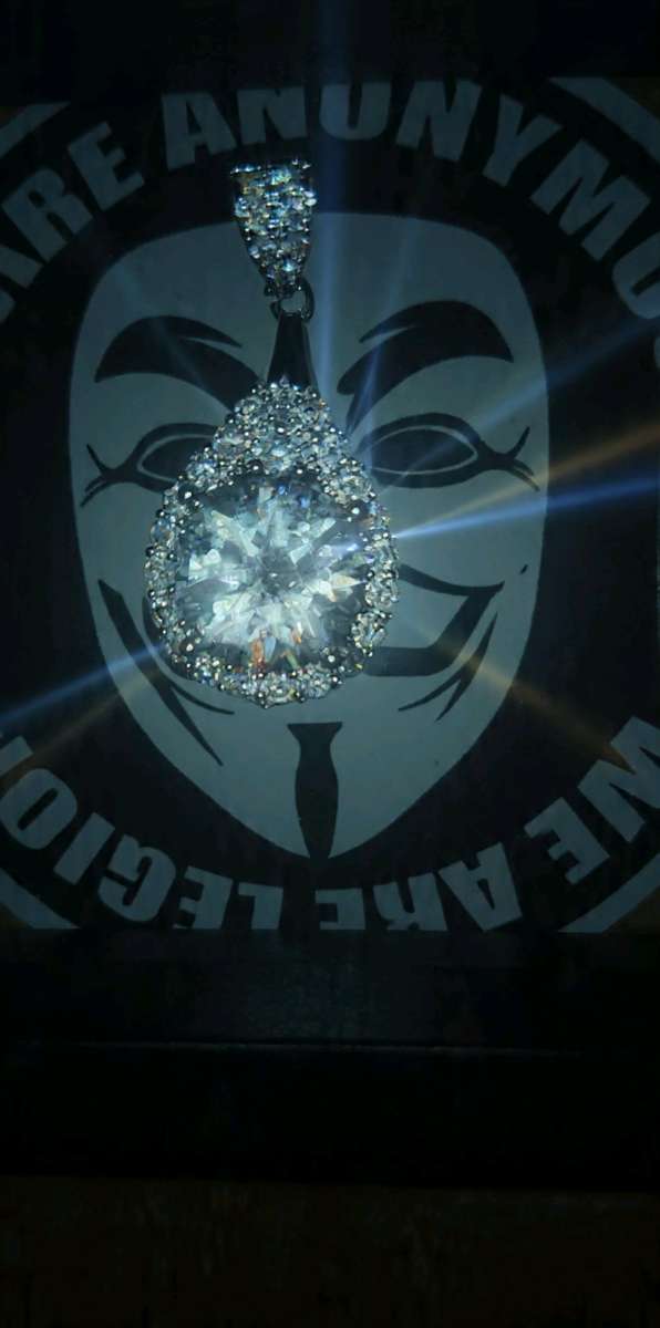 3ct PRICE DROP VVS1 D Moissanite Teardrop Pendant in S925