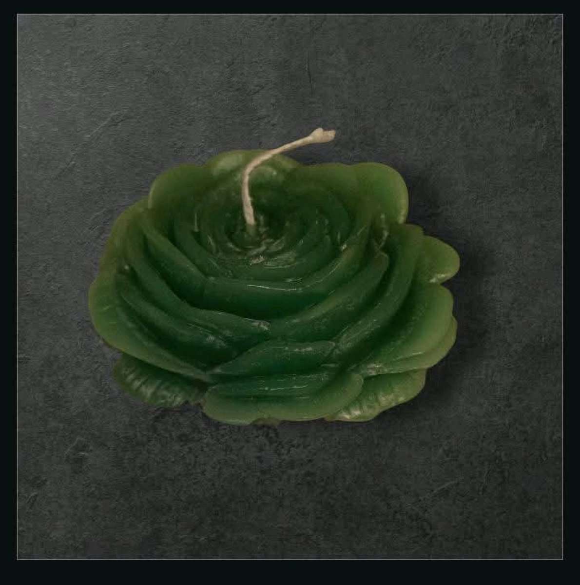 Green Rose Candle Set