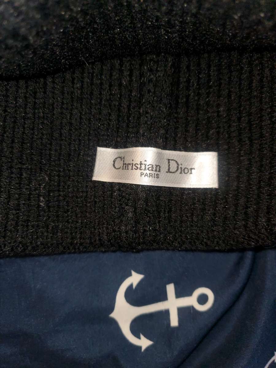 Dior Black and White Knit Hat