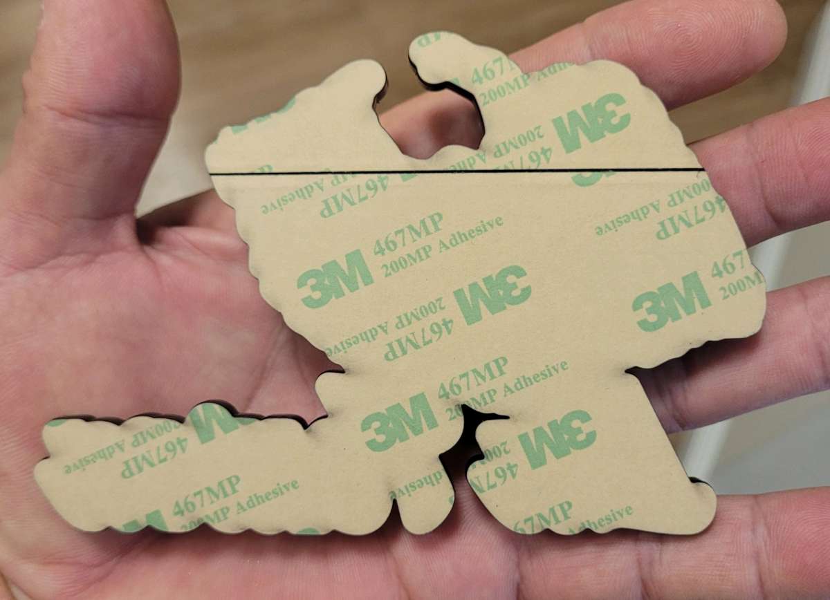 Hispanic Car Badge Pink Skull Lips Emblem Acrylic LaToxica