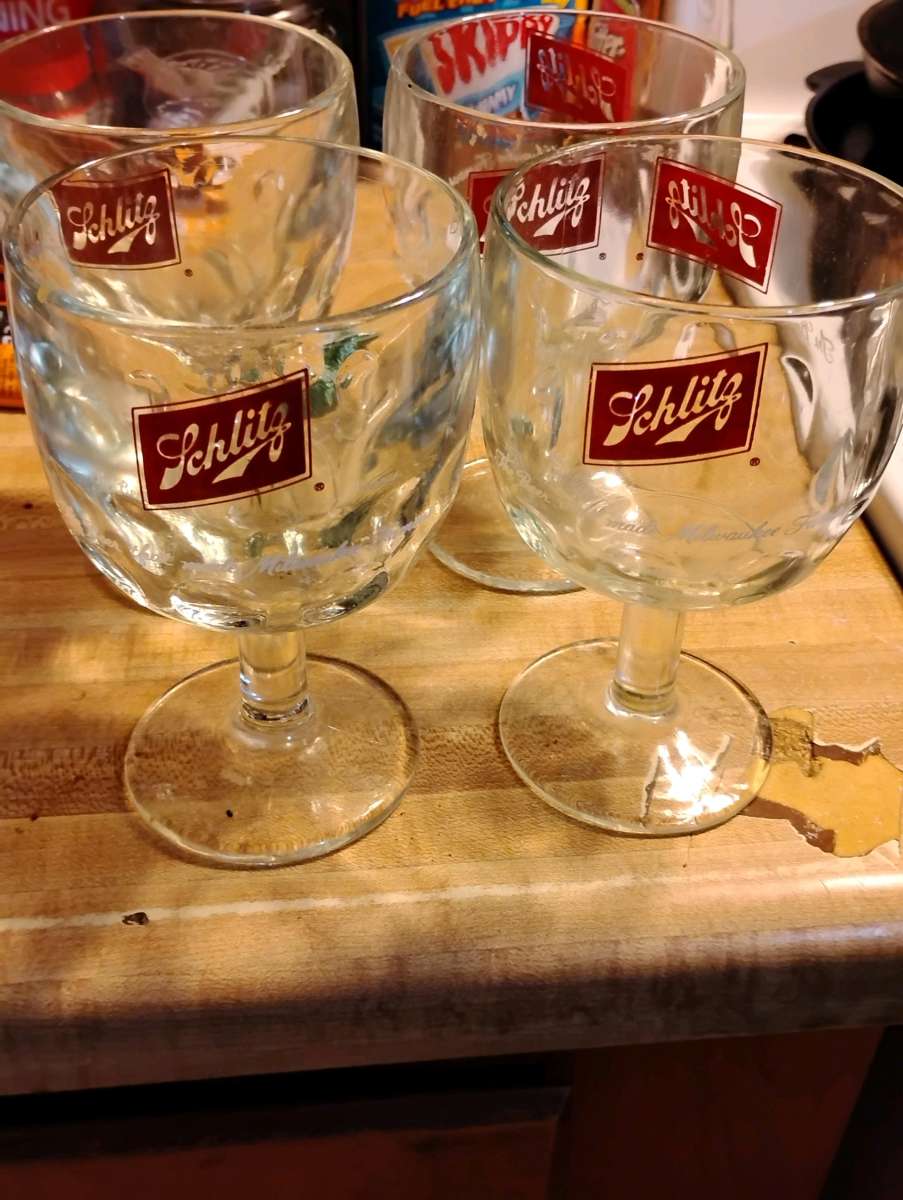 Schlitz Beer Goblets