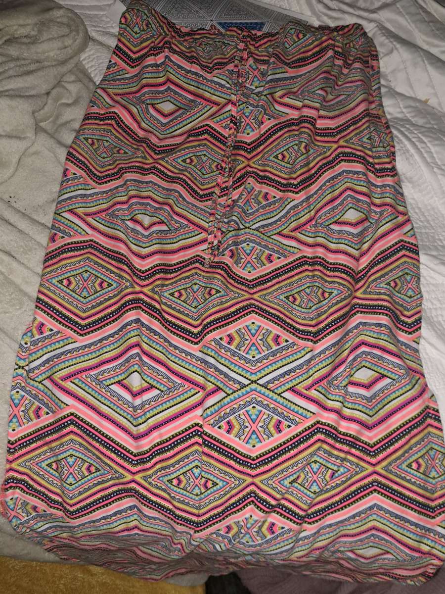 floor length skirt with slits on both sides