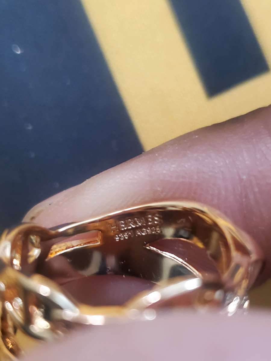 Hermes Rose Gold Womens Ring Set