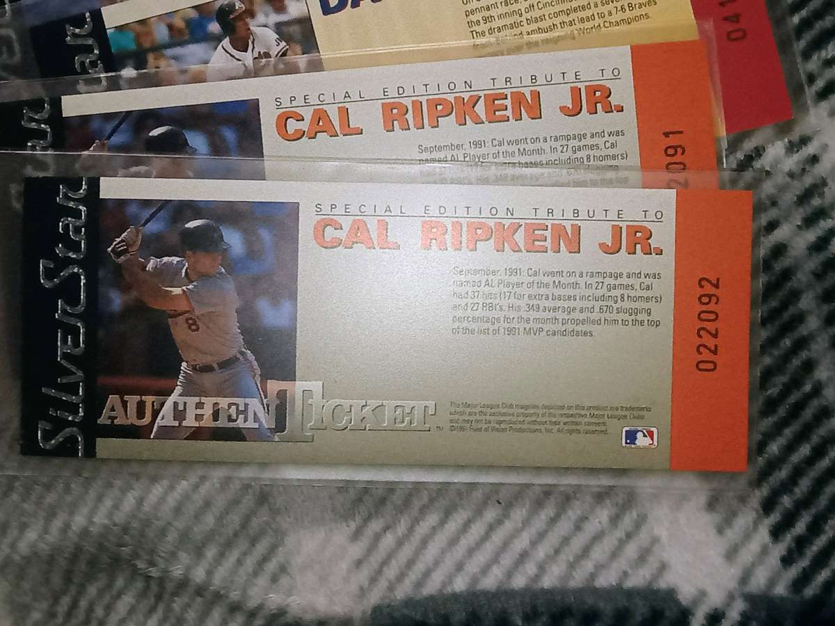 siverstar MLB tickets assorted