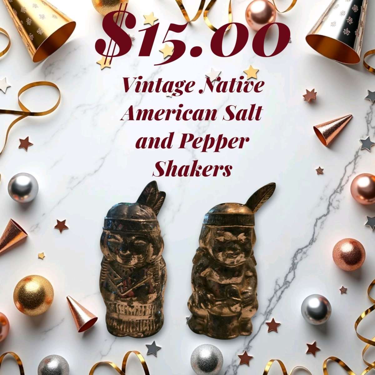 Vintage Native American Salt and Pepper Shakers