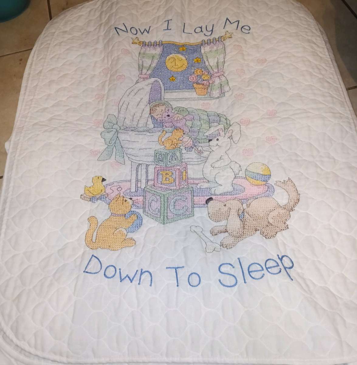 Baby Squares Quilt crossstitch blanket