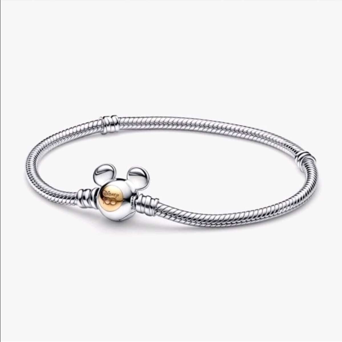 Pandora Disney Mickey 100th Anniversary Snake Chain Bracelet