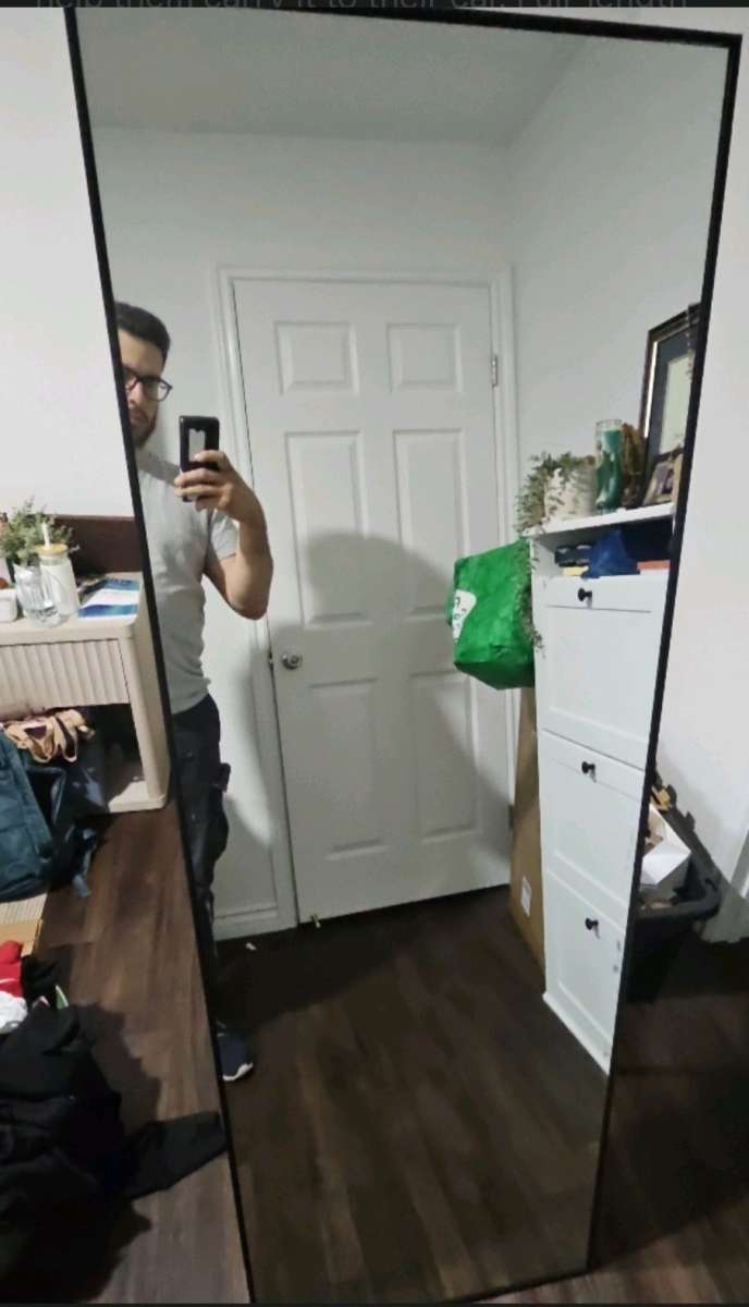 Large 66 x 22 FullLength Mirror  Stand or Wall Mount