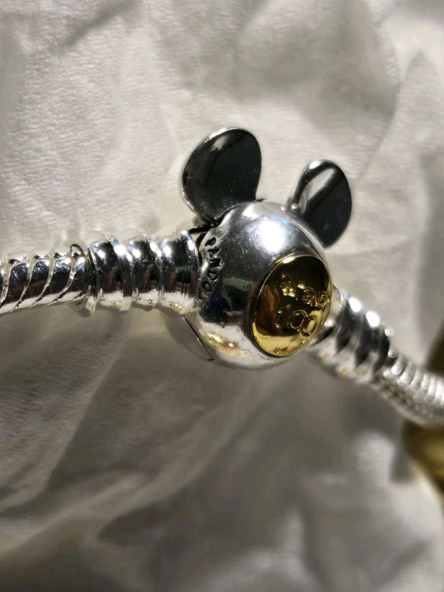 Pandora Disney Mickey 100th Anniversary Snake Chain Bracelet