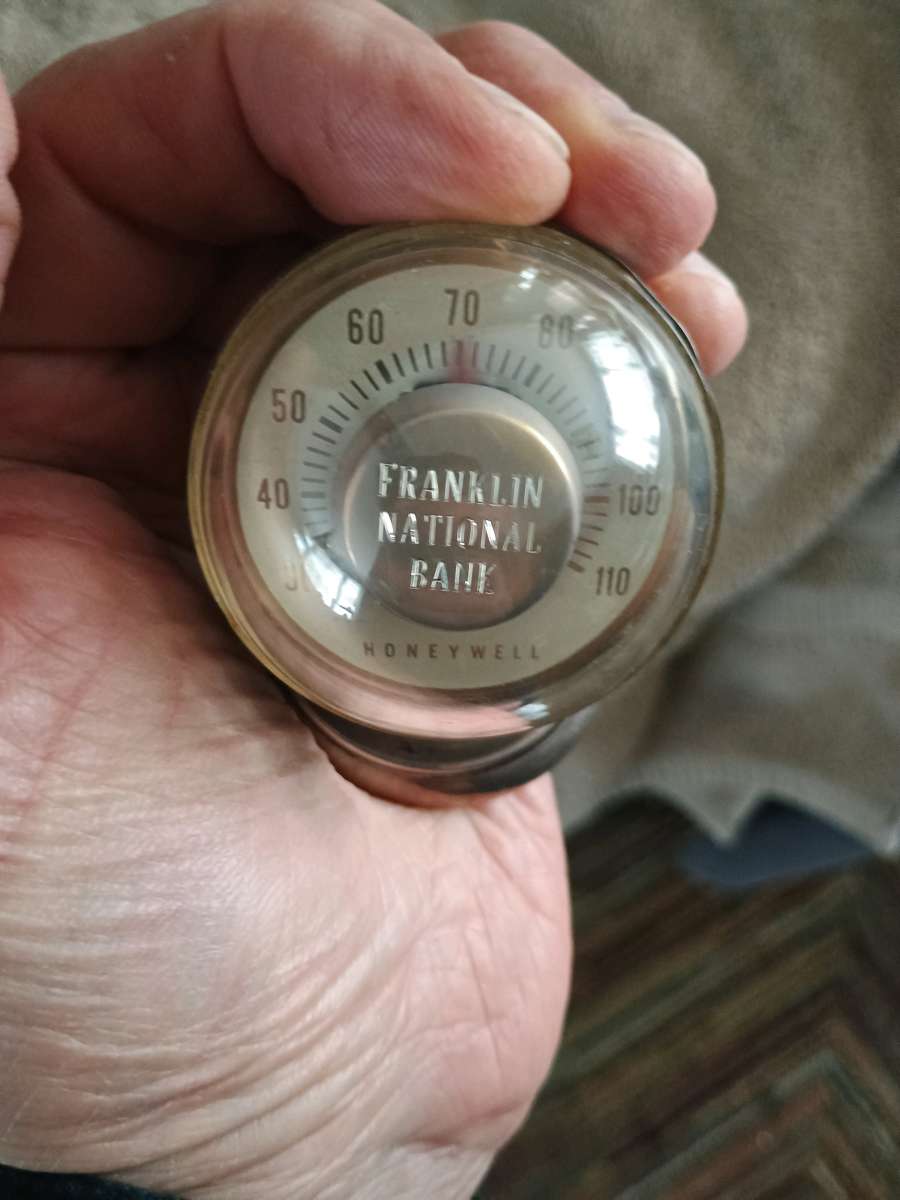 Franklin Bank barometer solid silver base Tiffany