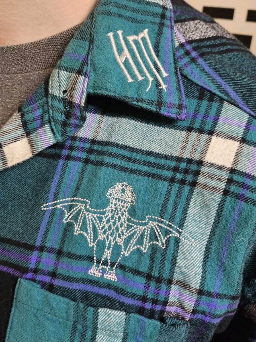 Cakeworthy Disney Haunted Mansion Black Watch Plaid Flannel