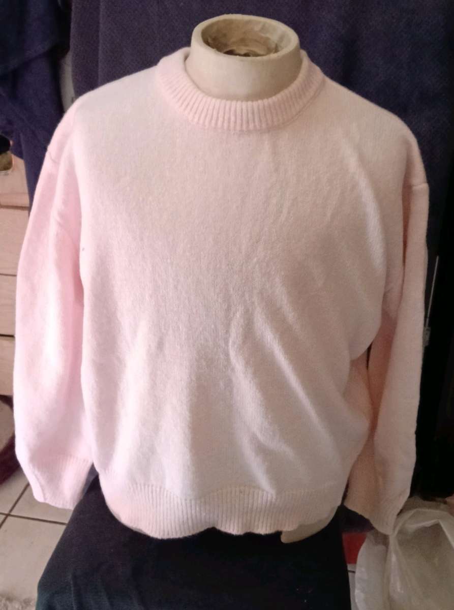 Pink Crystal Cuff Crewneck Sweater
