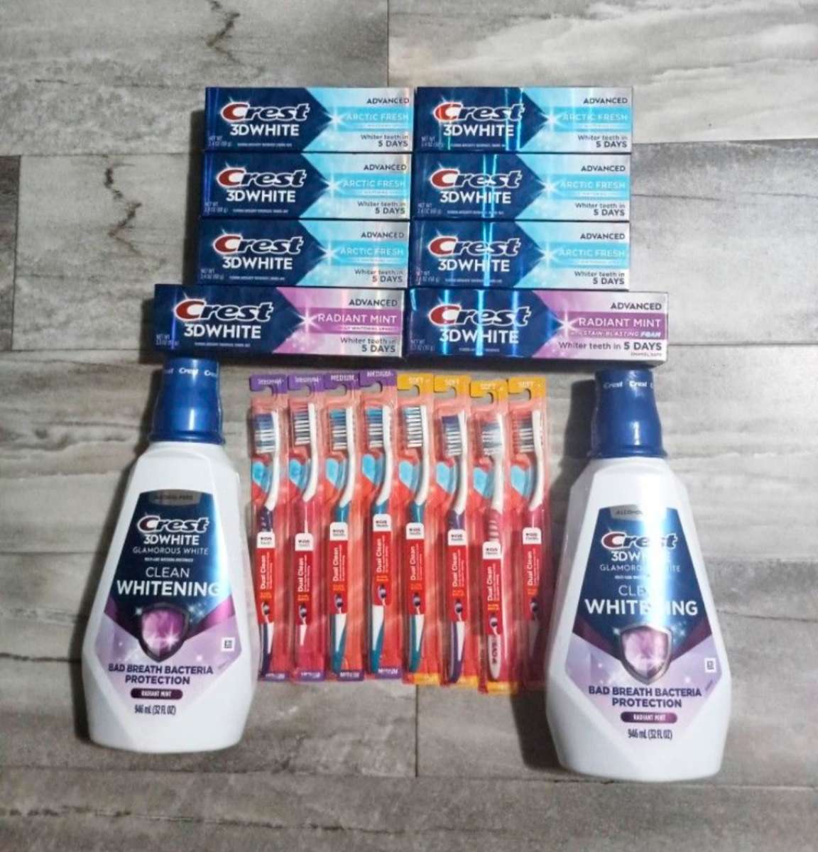 Crest 3D White Toothpaste  Toothbrush BUNDLE