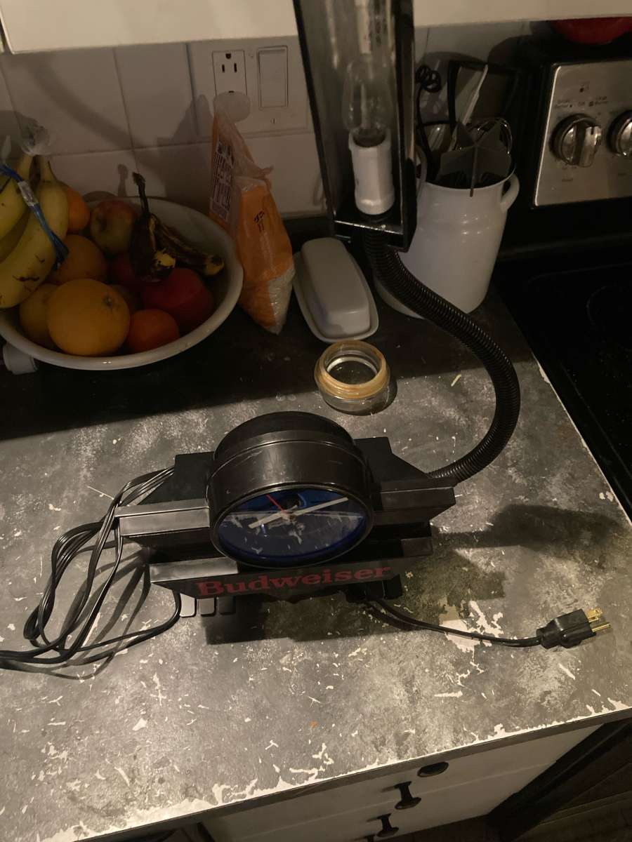 1991 Budweiser Illuminated Clock  Register Topper