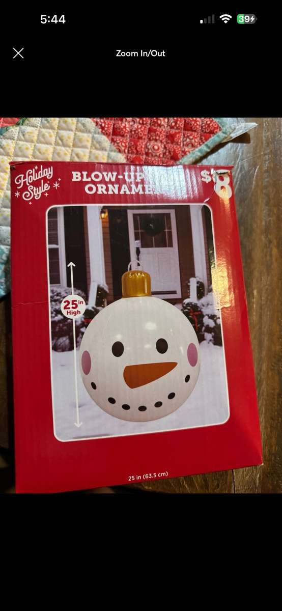 blow up ornament and a book to read