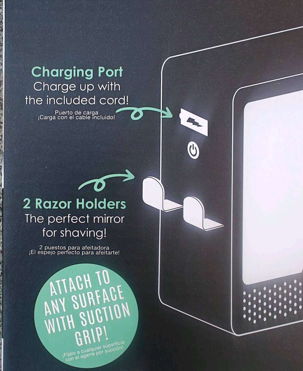 Bluetooth speaker Shower Mirror with Lights  Bluetooth Speak