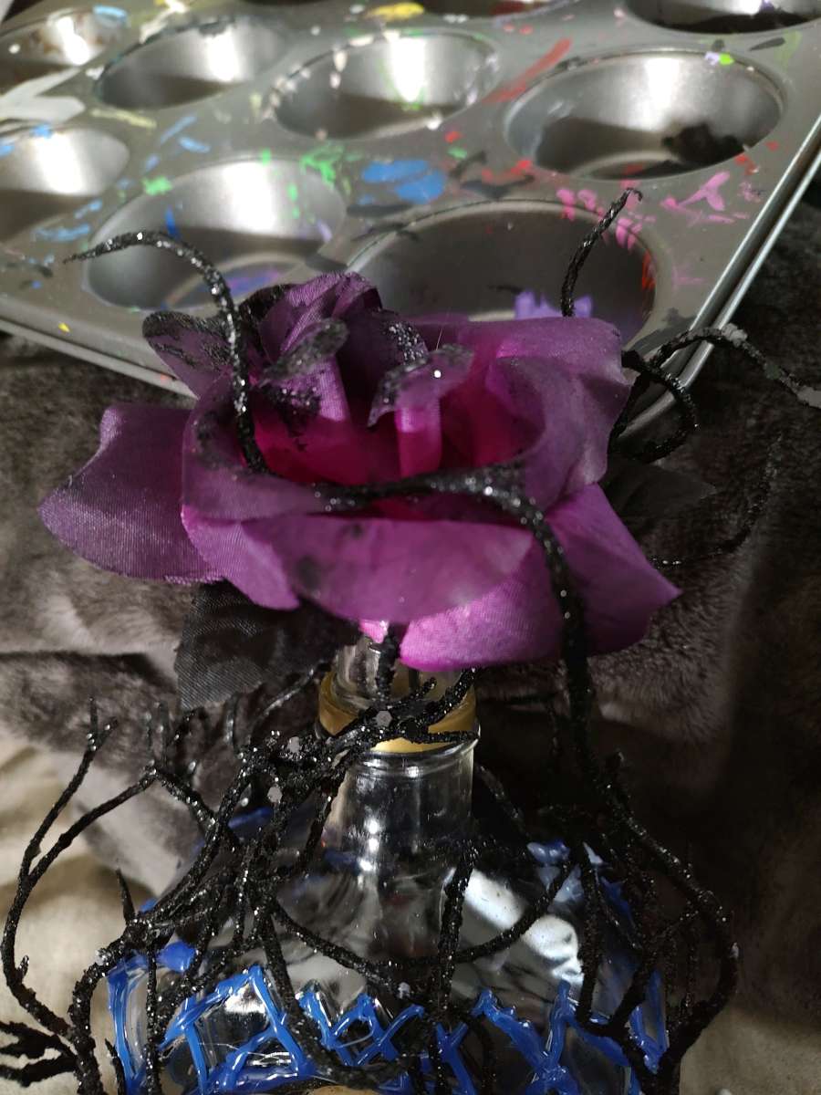 a handmade decorative bottle