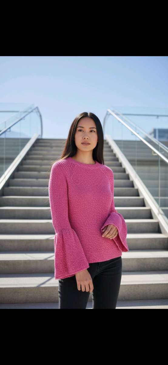 Knit Sweater G by Giuliana Bell Sleeve Pink Pullover