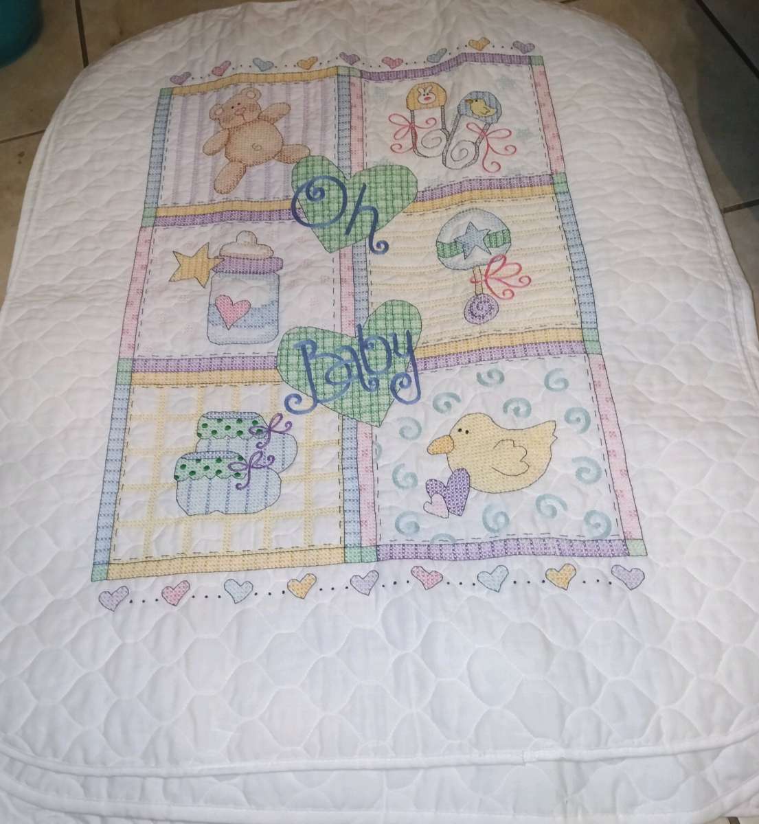 Baby Squares Quilt crossstitch blanket