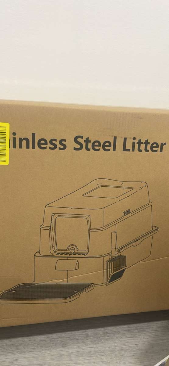 XXL Stainless Steel Cat Litter Box with Drawer