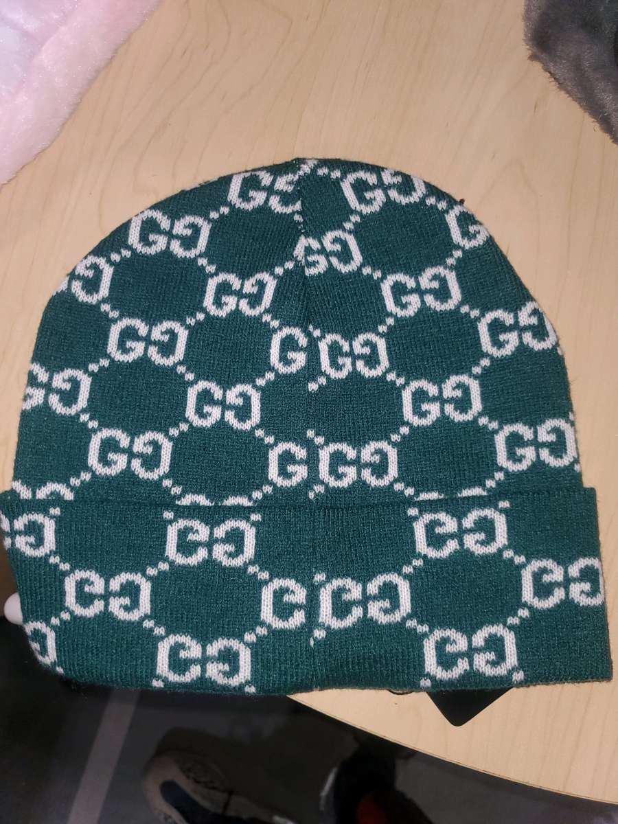 Teal and White Logo Beanie