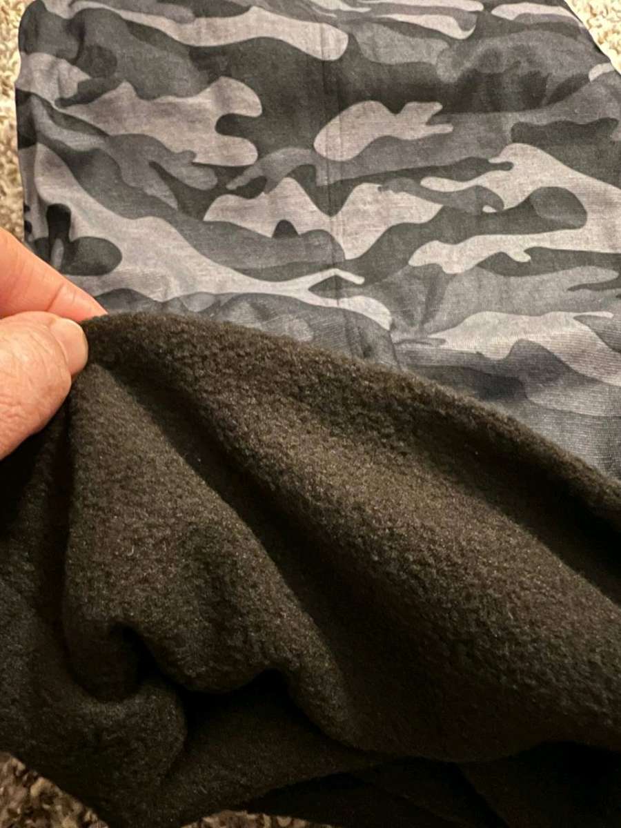 Kids Fleece Face Shields  Grey Military Camo