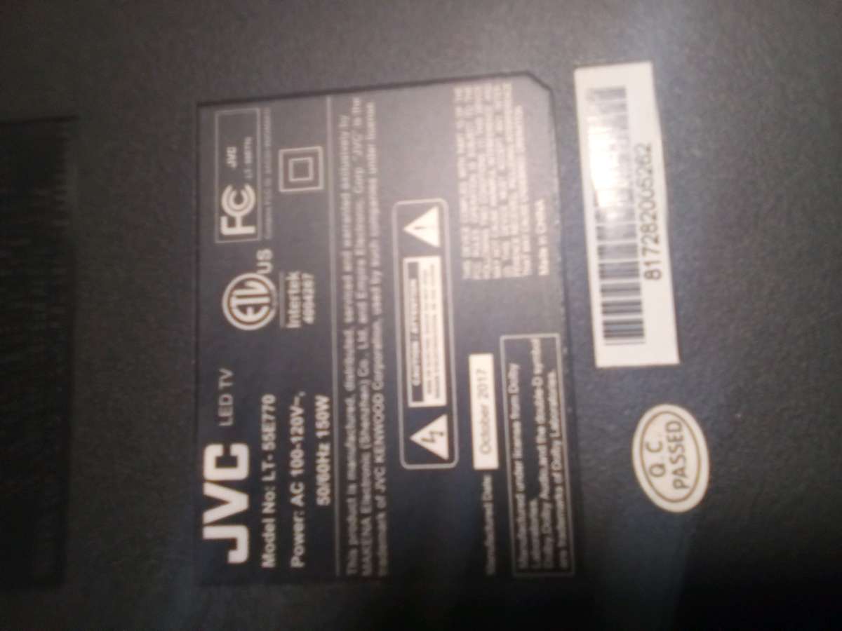 jvc TV 55 or 60 inch