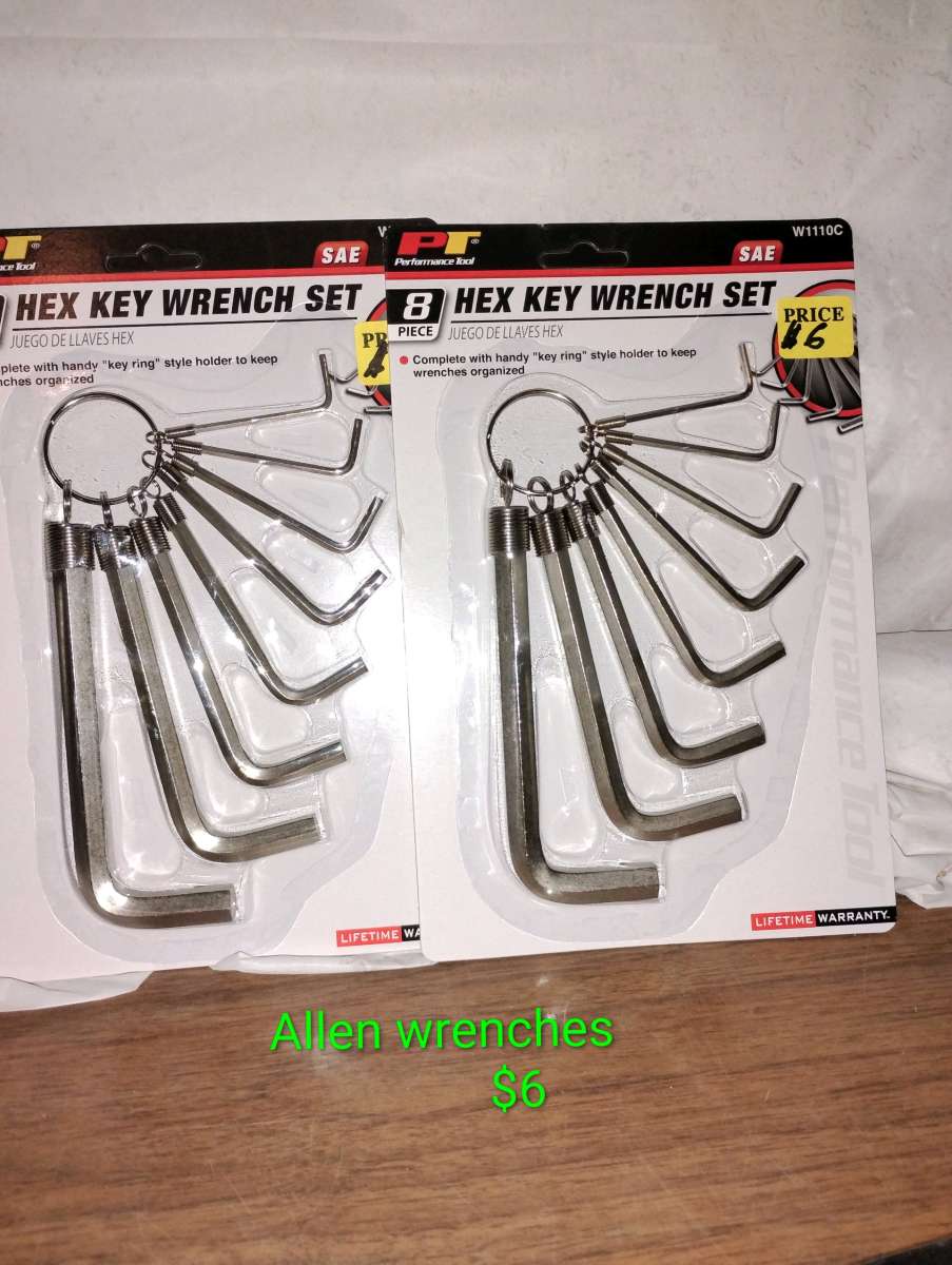 two 8 peace allen wrench sets
