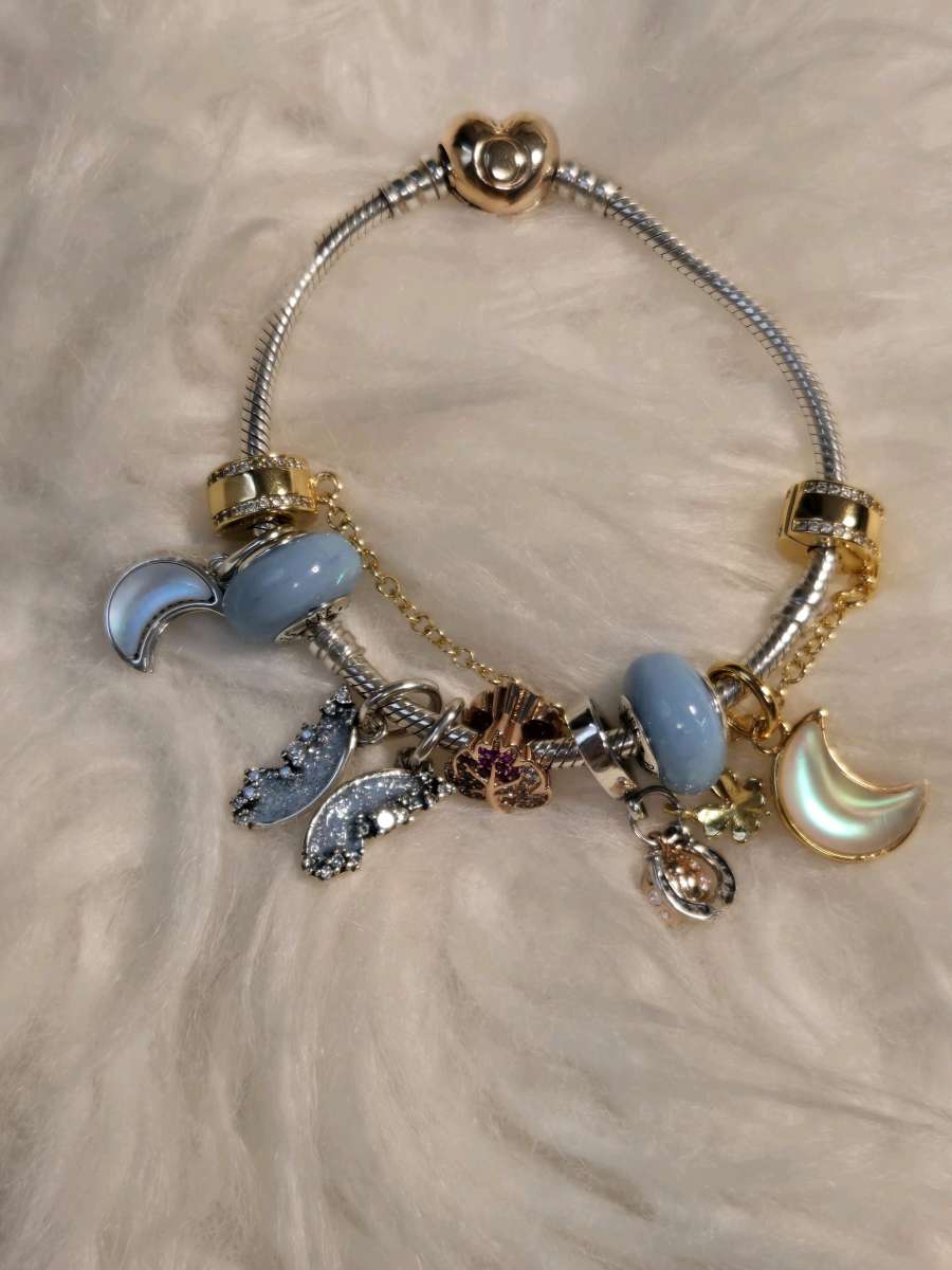 PANDORA Opalescent Ocean Blue Charm Bracelet Charm Moments