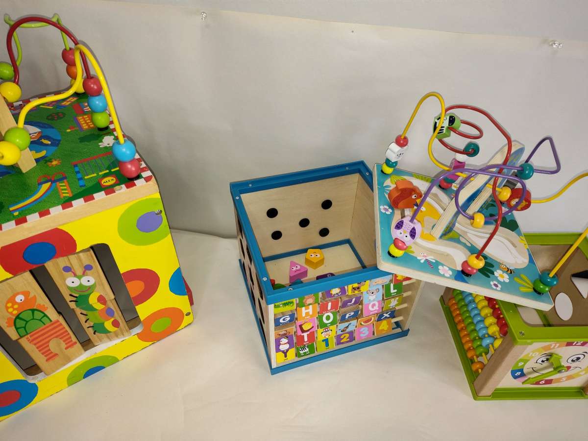 Wooden Activity Cube My Busy Town  Qilay Wooden Activity Cub