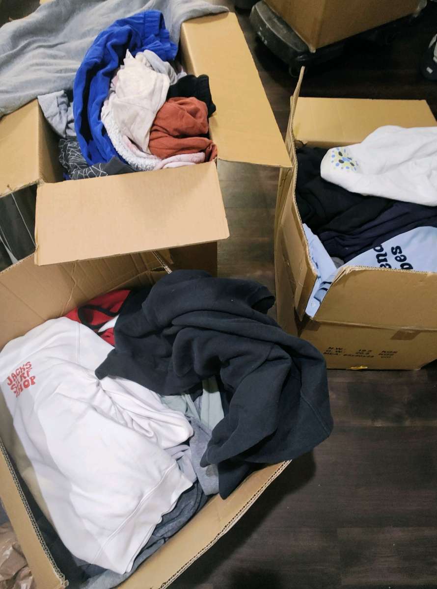 PreLoved Teen Clothing Lot  3 Large Boxes Approx 50 lbs