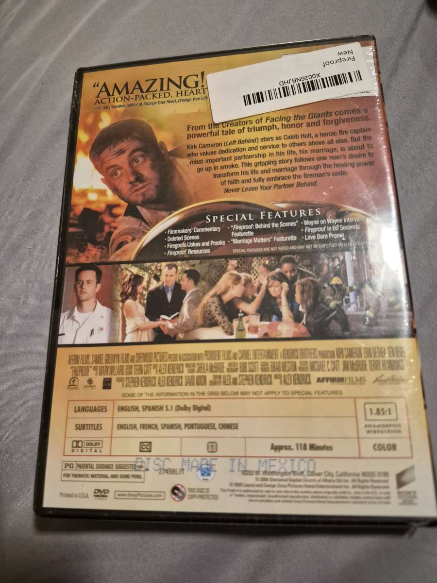 BRAND NEW SEALED Fireproof DVD