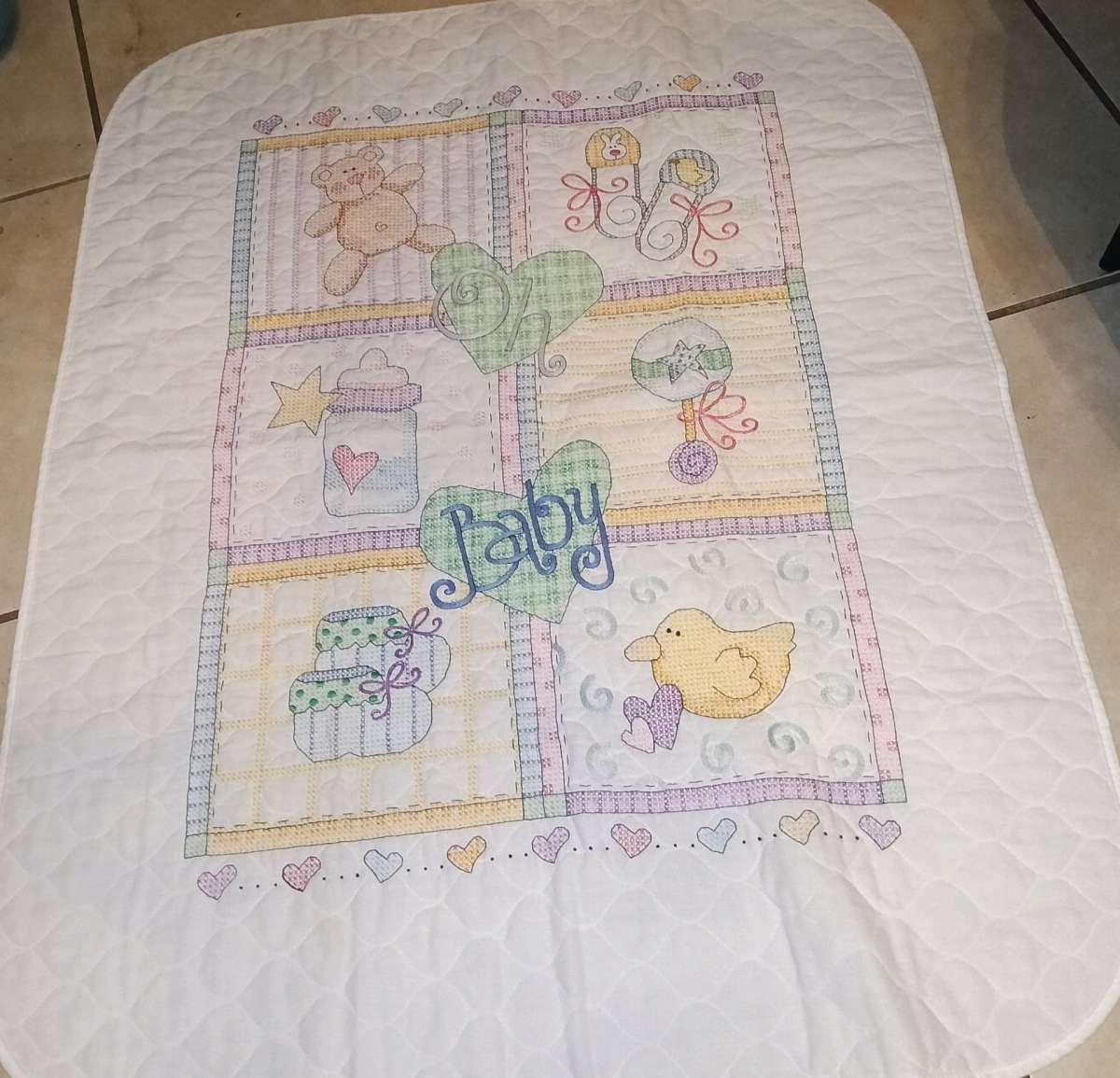Baby Squares Quilt crossstitch blanket