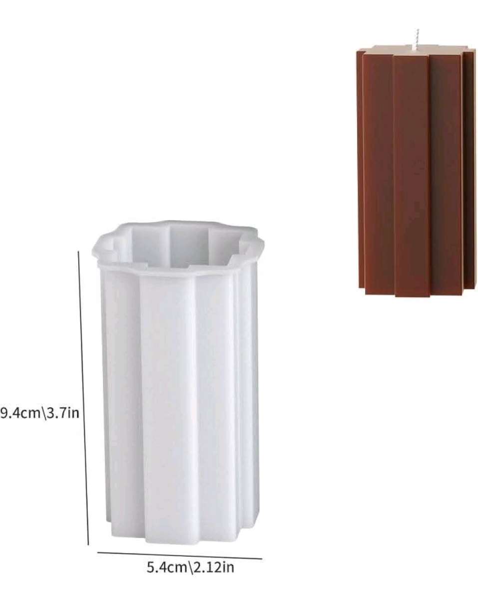 Yellow Geometric Candle Design