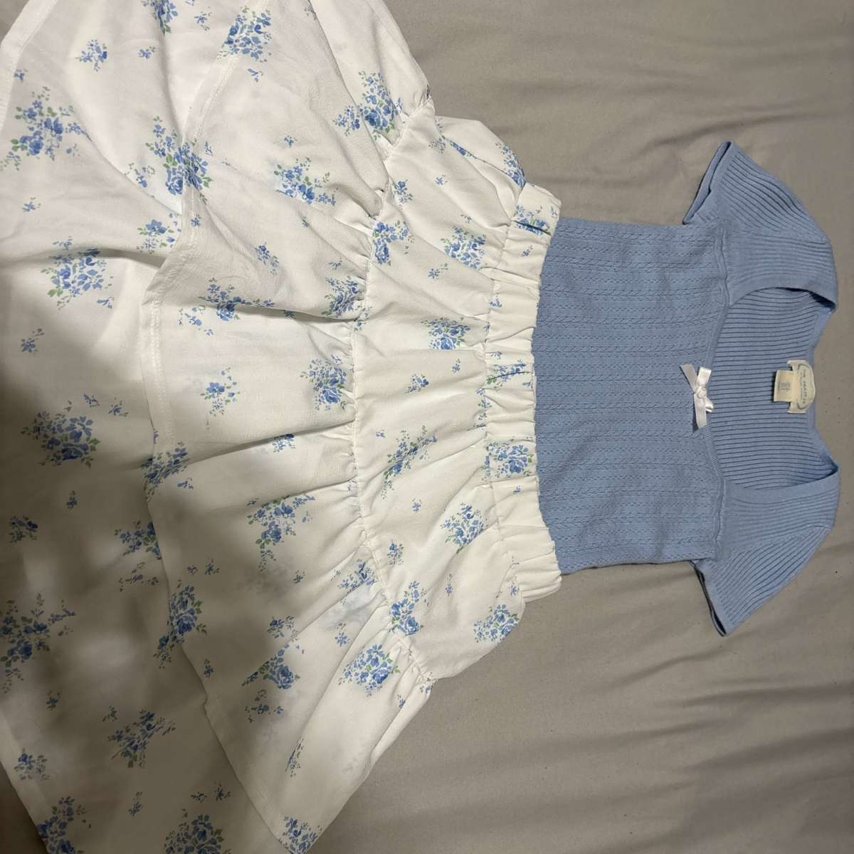 Blue and White Floral Set